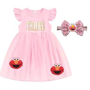 Elmo Dress Elmo Third Birthday Elmo clothes Elmo Outfit Sesame Street Dress